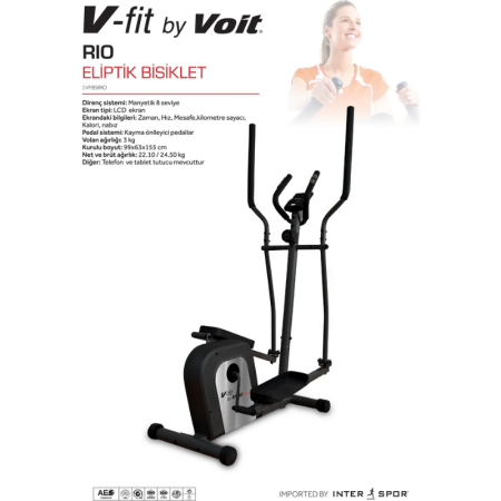 Voit Vfit By Voit Rio Manyetik Eliptik Bisiklet (SESSİZ ÇALIŞIR, ELDEN NABIZ ÖLÇER)